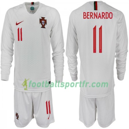 Tenue Portugal BERNARDO 11 Enfant Extérieur Coupe du monde 2018 Maillot de Foot ML